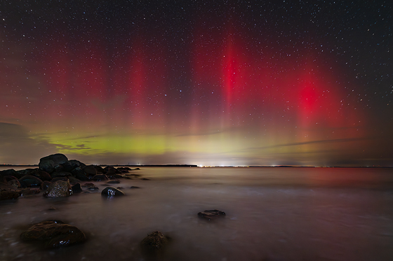 Polarlichter an der Flensburger Förde