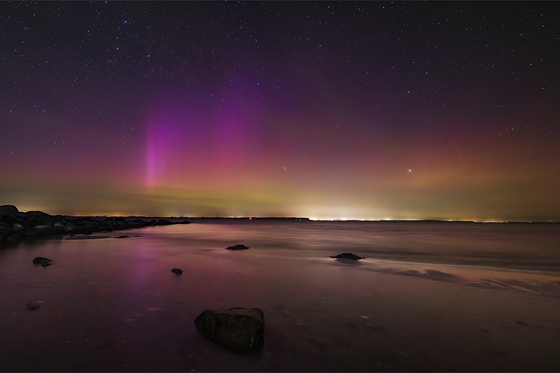 Nordlichter fotografieren an der Flensburger Förde
